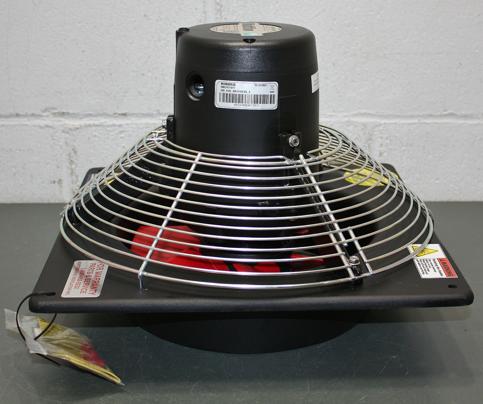 Multifan 10″ Corrosion Resistant Exhaust Fan V4E25K2M72100, 120V AC, 880 CFM