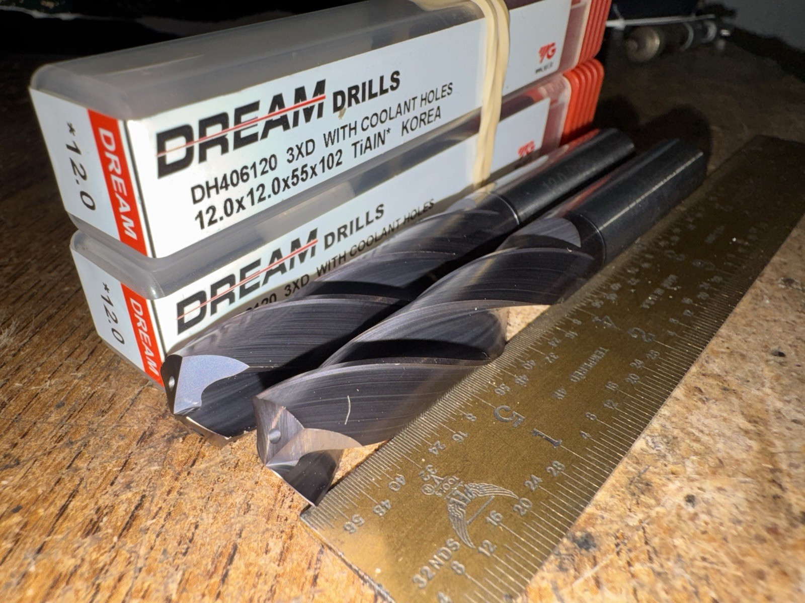12.0×12.0x55x102 2FL THRU-COOLANT DREAM DRILLS (2PCS)YG NEW CARB/COAT TiAlN