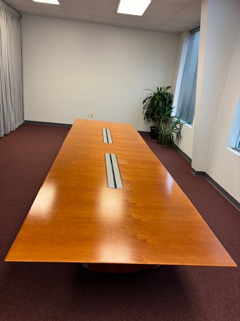 Executive Conference Table -Mahogany Top – Large and Solid!