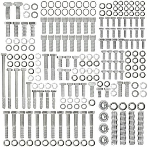 Stainless Steel Hex Bolt Kit for Ford 260 289 302 Engines – 228 Pcs Nuts & Bolts