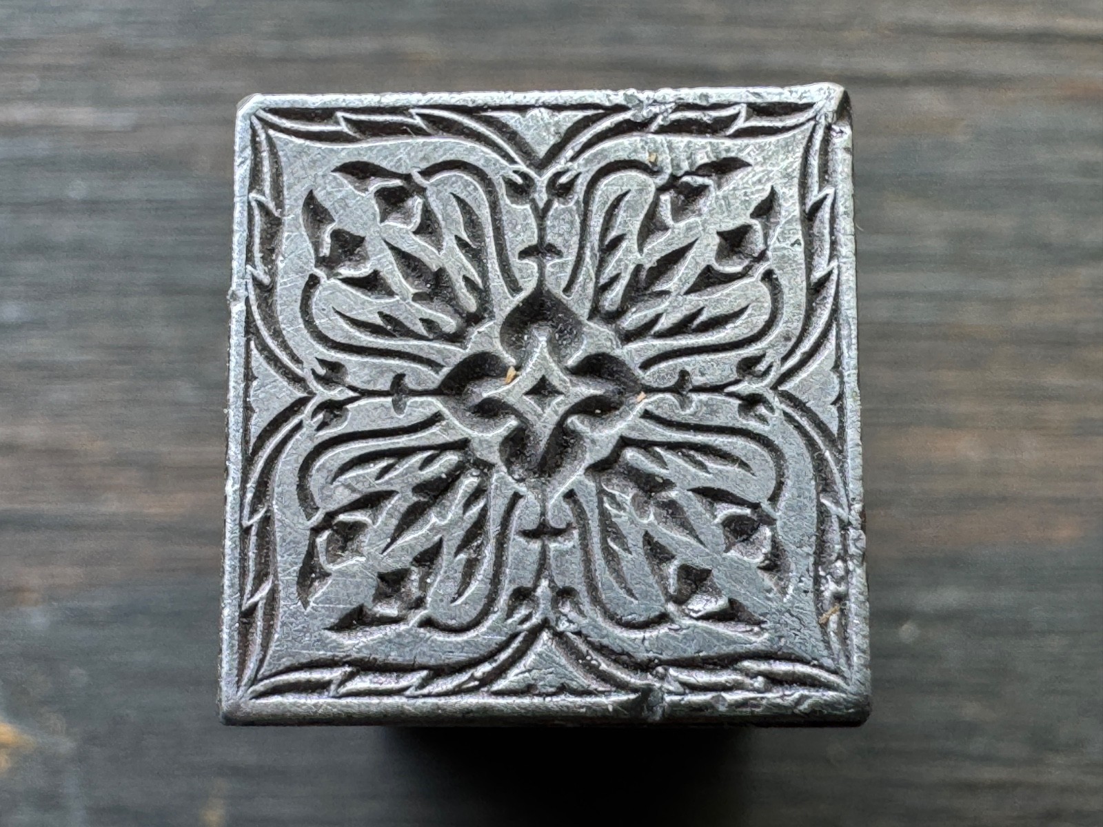 Antique metal letterpress PRINTING BLOCK Decorative Ornate Ornamental Design