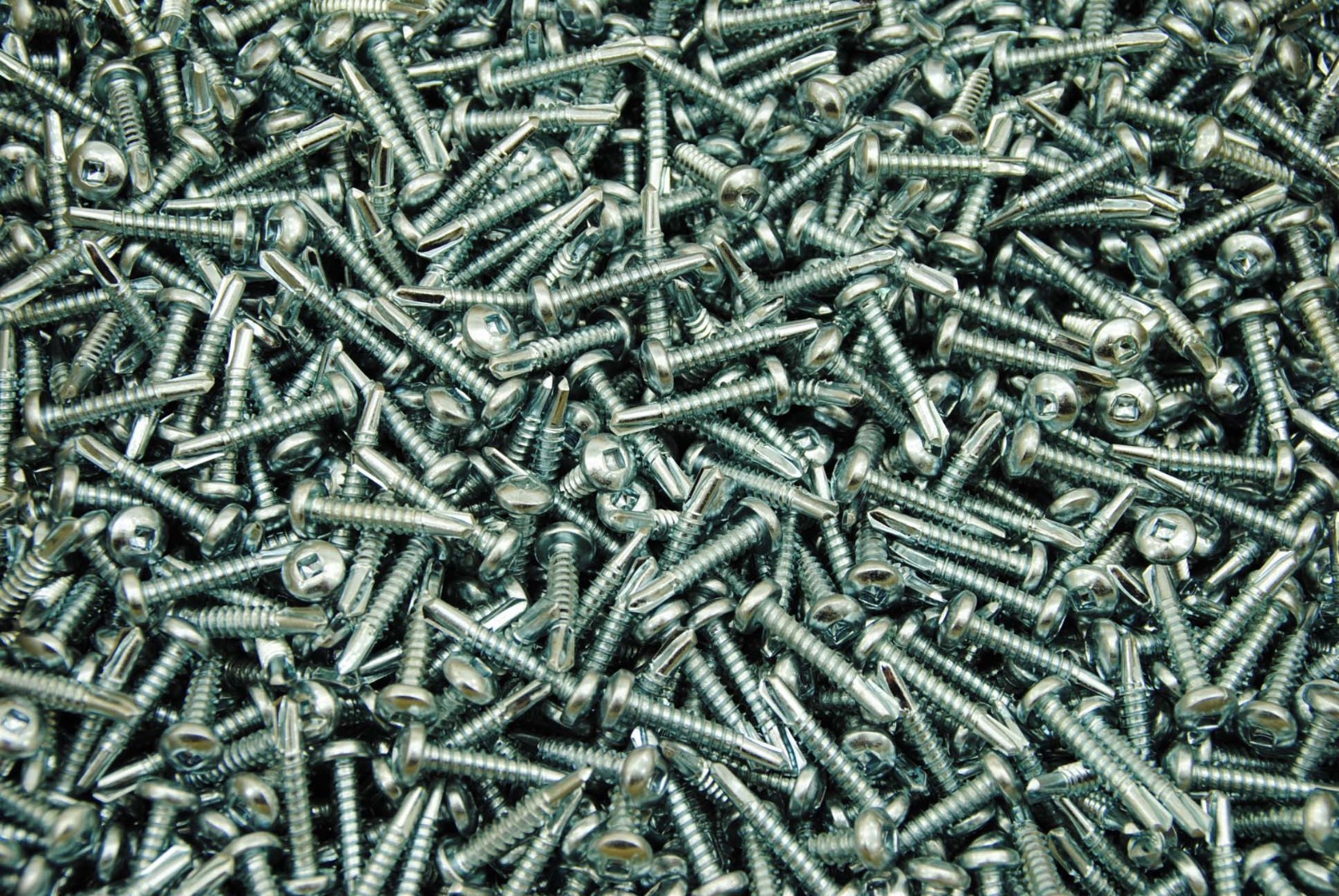 (800) Square Drive Pan Head 10 x 1 Self-Drilling Screws Tek Zinc Plated #10