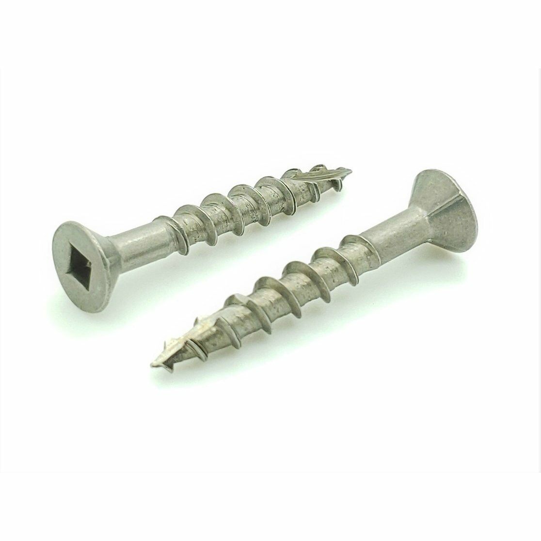 100 Qty #8 x 1-1/4″ Stainless Steel Fence & Deck Screws – Square Drive Type 17 (