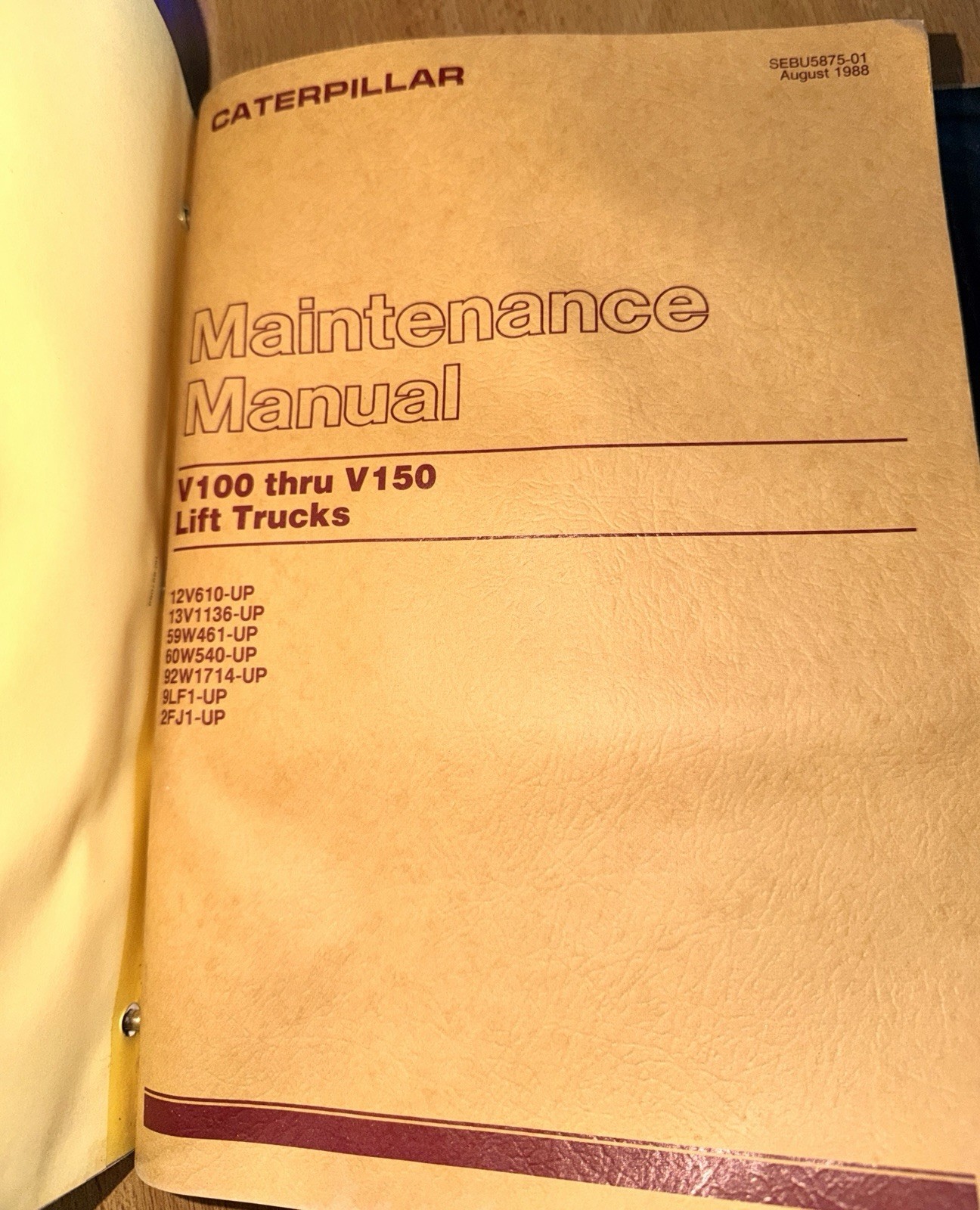 Cat Caterpillar V110 V130 V150 Forklift Shop Service Repair Manual