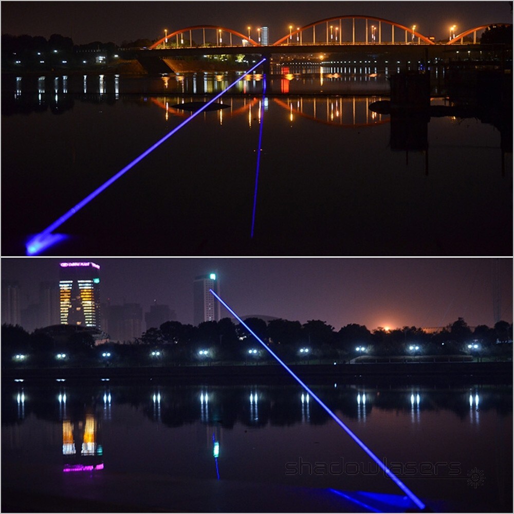 BQ1 Adjustable Focus 450nm Visible Blue Laser Pointer Battery & Charger US
