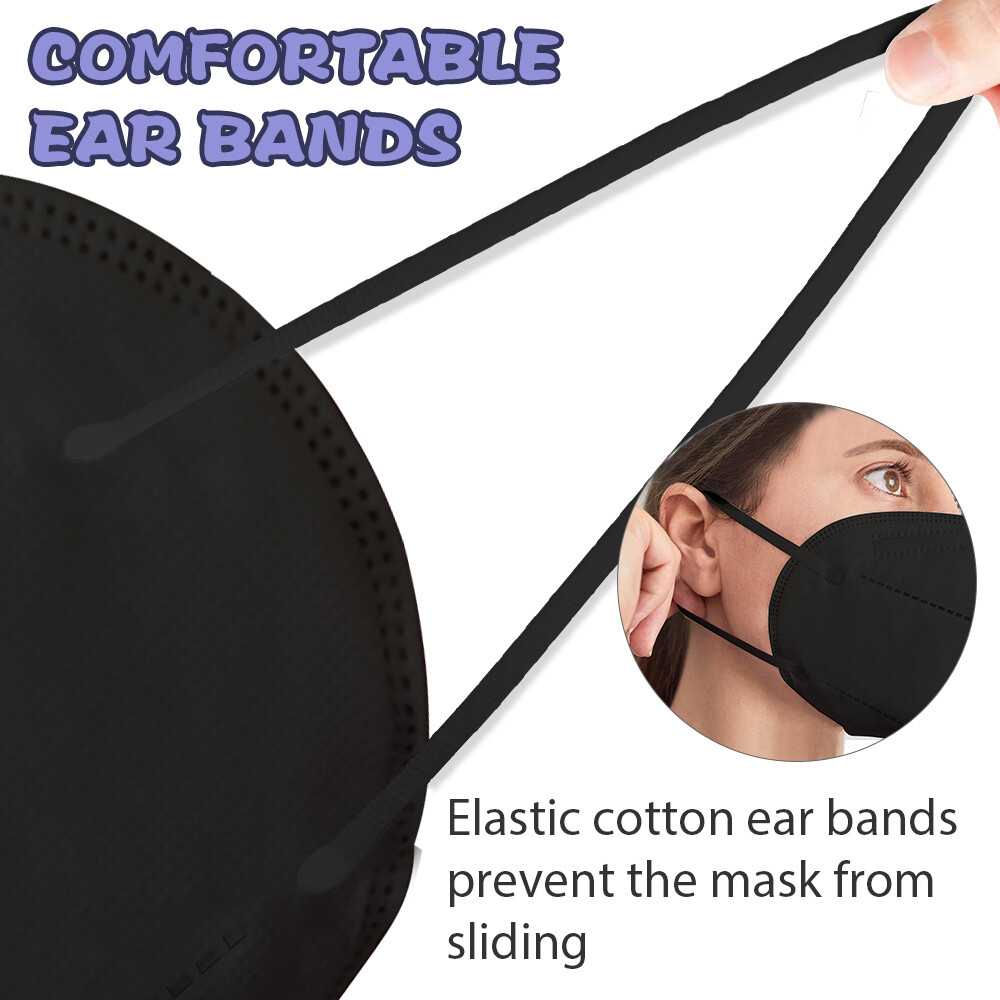 100 Pack Disposable KN95 Face Mask 5 Layer Mouth Cover Respirator USA Stock