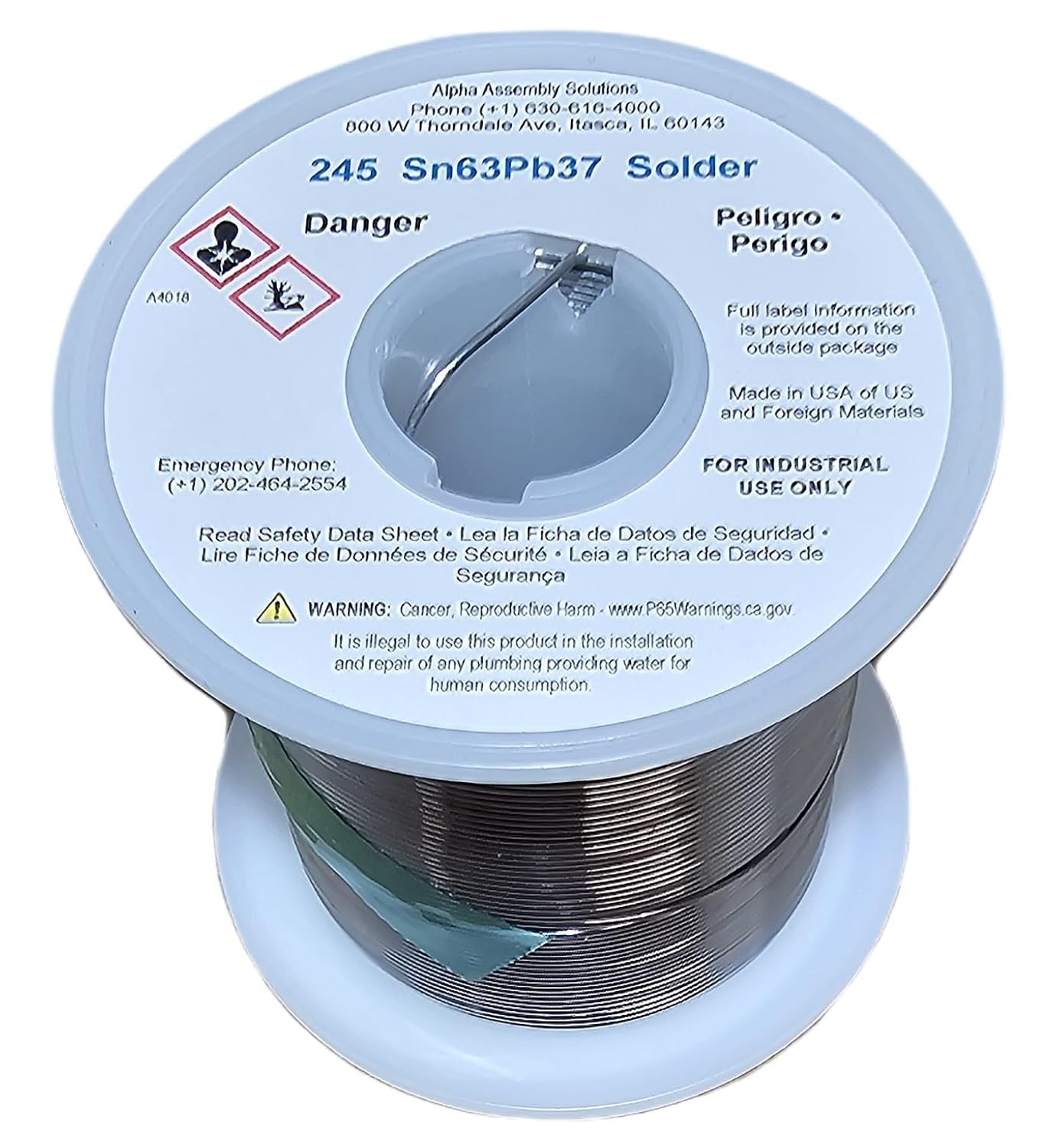 Kester 24-6337-8800 50ft Activated Rosin Core Solder Wire No Clean 63/37