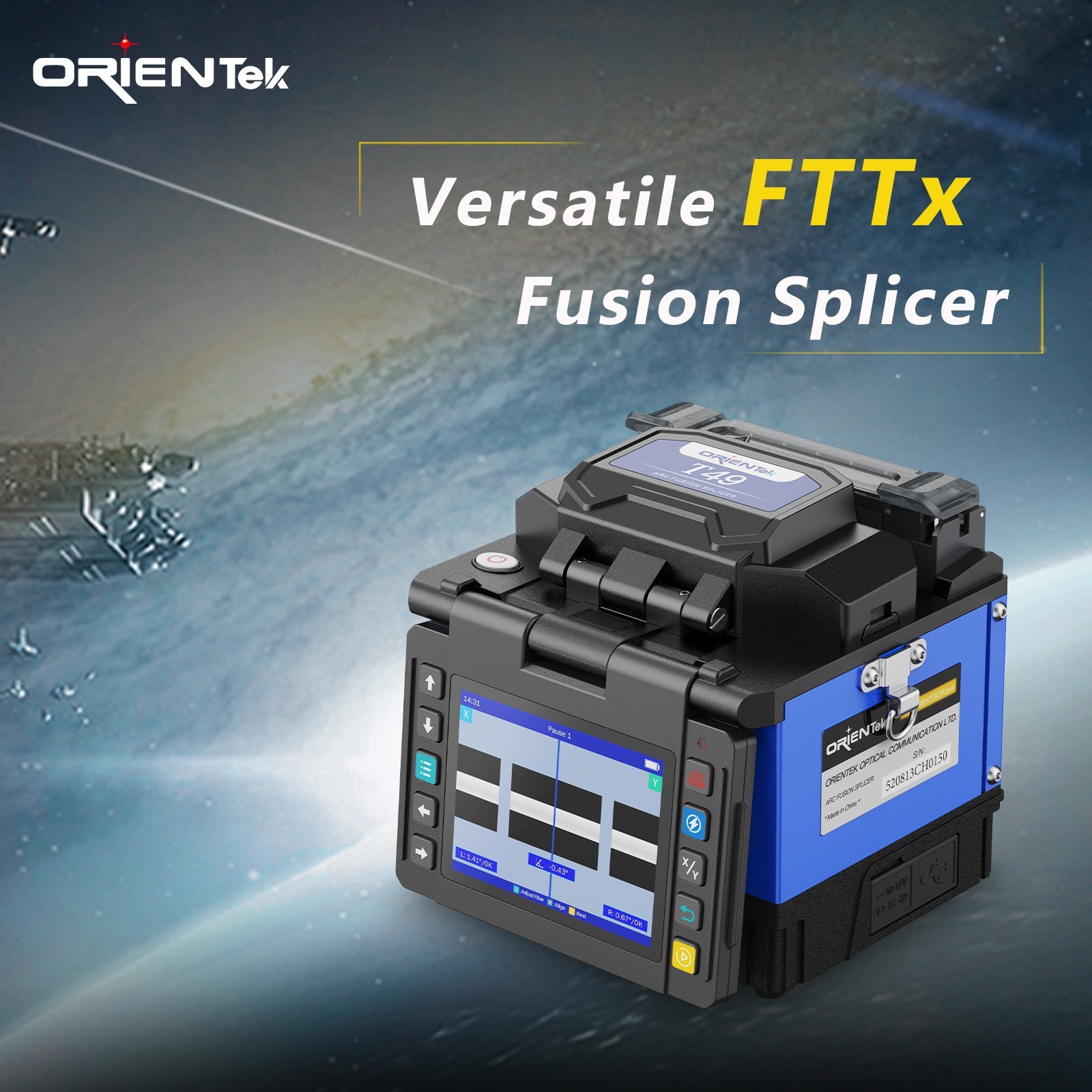 OrienTek T49 Mini Size Fiber Optic Fusion Splicer 3 Years Warranty Ship from USA