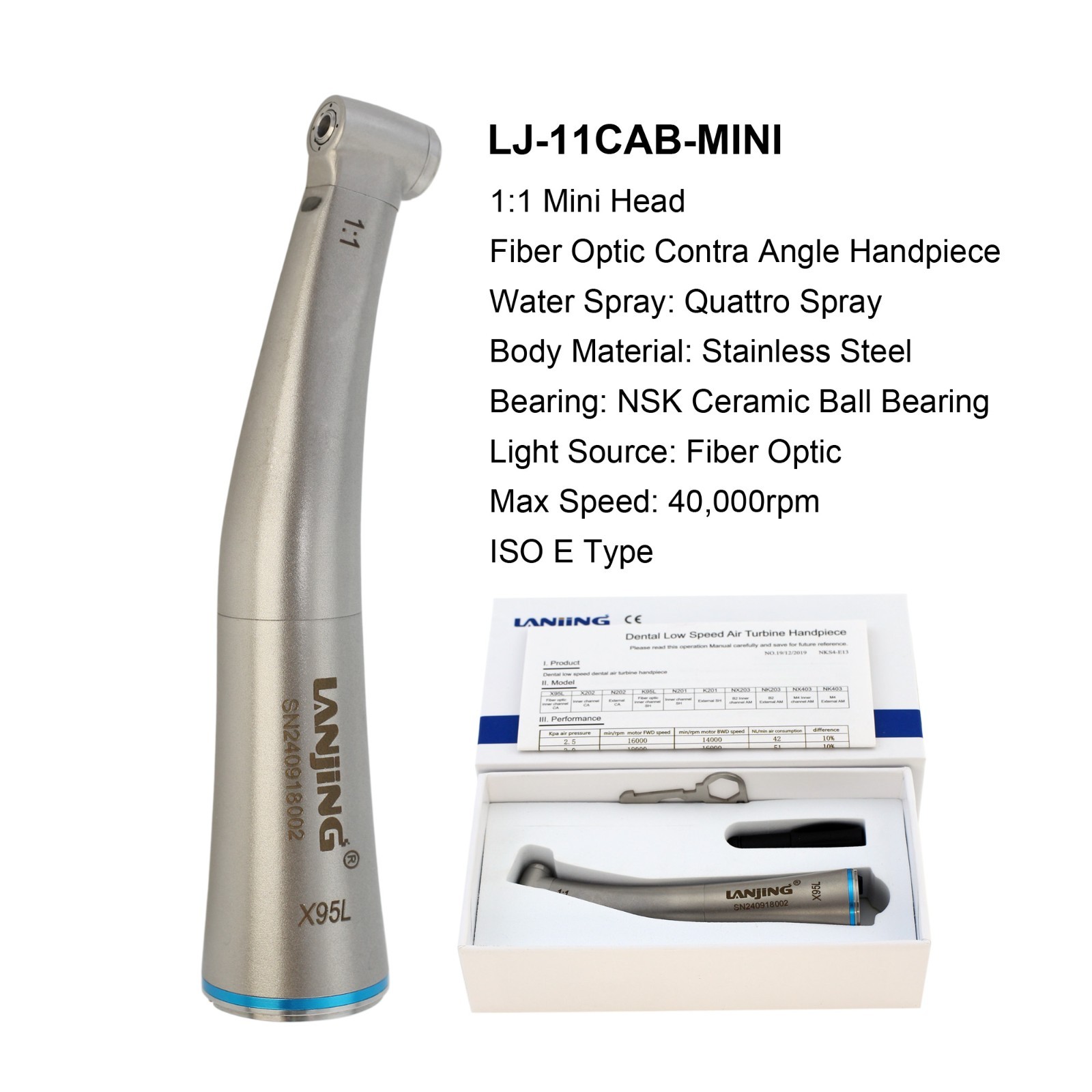 Dental Electric Handpiece System 1:1 1:5 LED Motor KaVo MASTERmatic LUX M25L