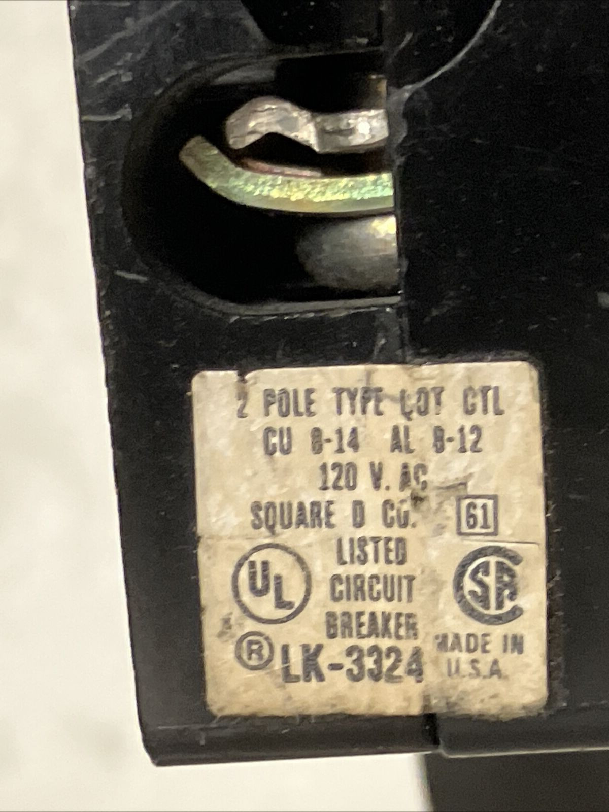 Square D QOT2020 20 Amp 1 Pole 120 volt Piggy Back Tandem Twin w Hook QO2020