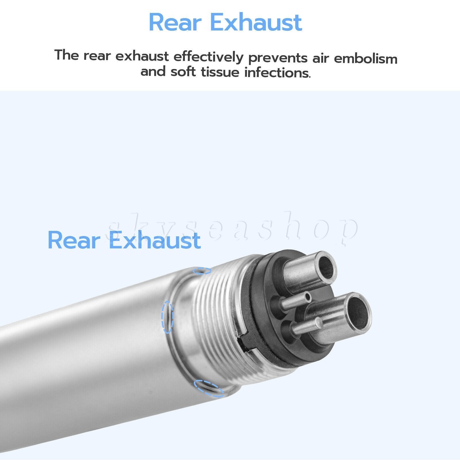 1-10 Dental Surgical Fast Handpiece 4 Hole Midwest 45 Degree Angle Rear Exhaust