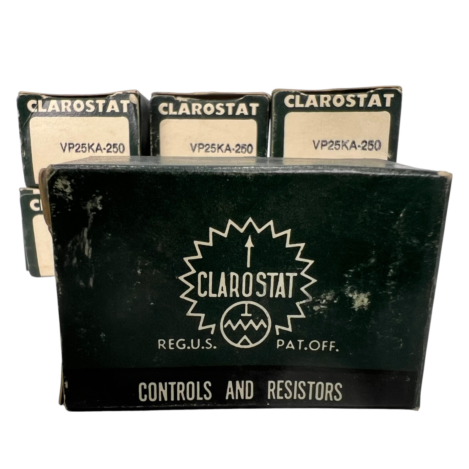 Lot of 7 VIntage Clarostat VP25KA-250 Resistor 250 OHM 25W Hallow Core Wirewound