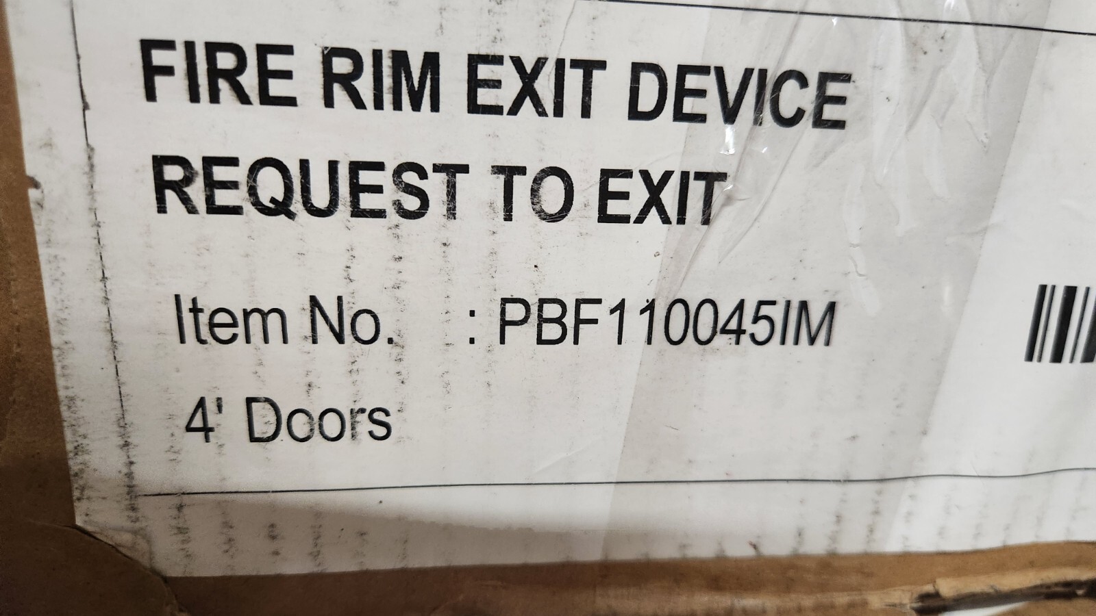 NEW SALTO PBF110045IM XS4 Fire Rim Panic Device Barexit for 4 foot doors