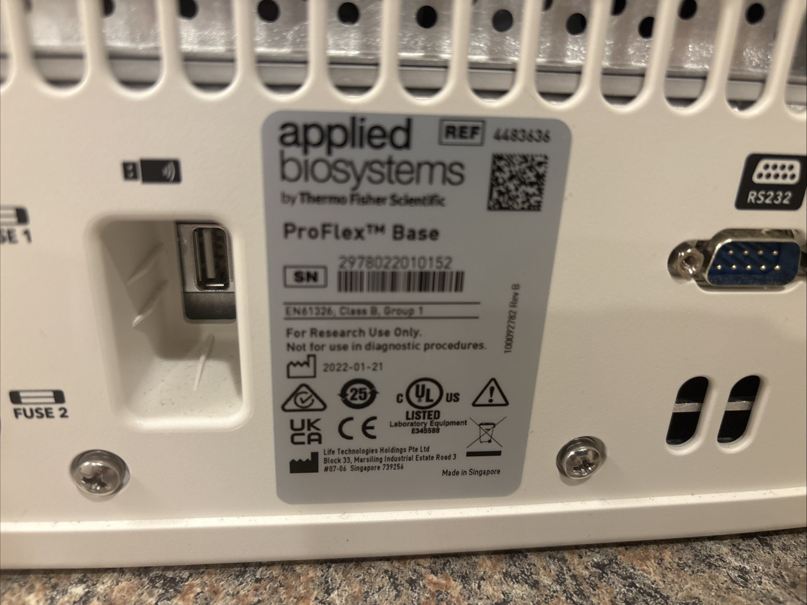 Applied Biosystems Proflex Base PCR System 3×32 Block, Mfg 2022