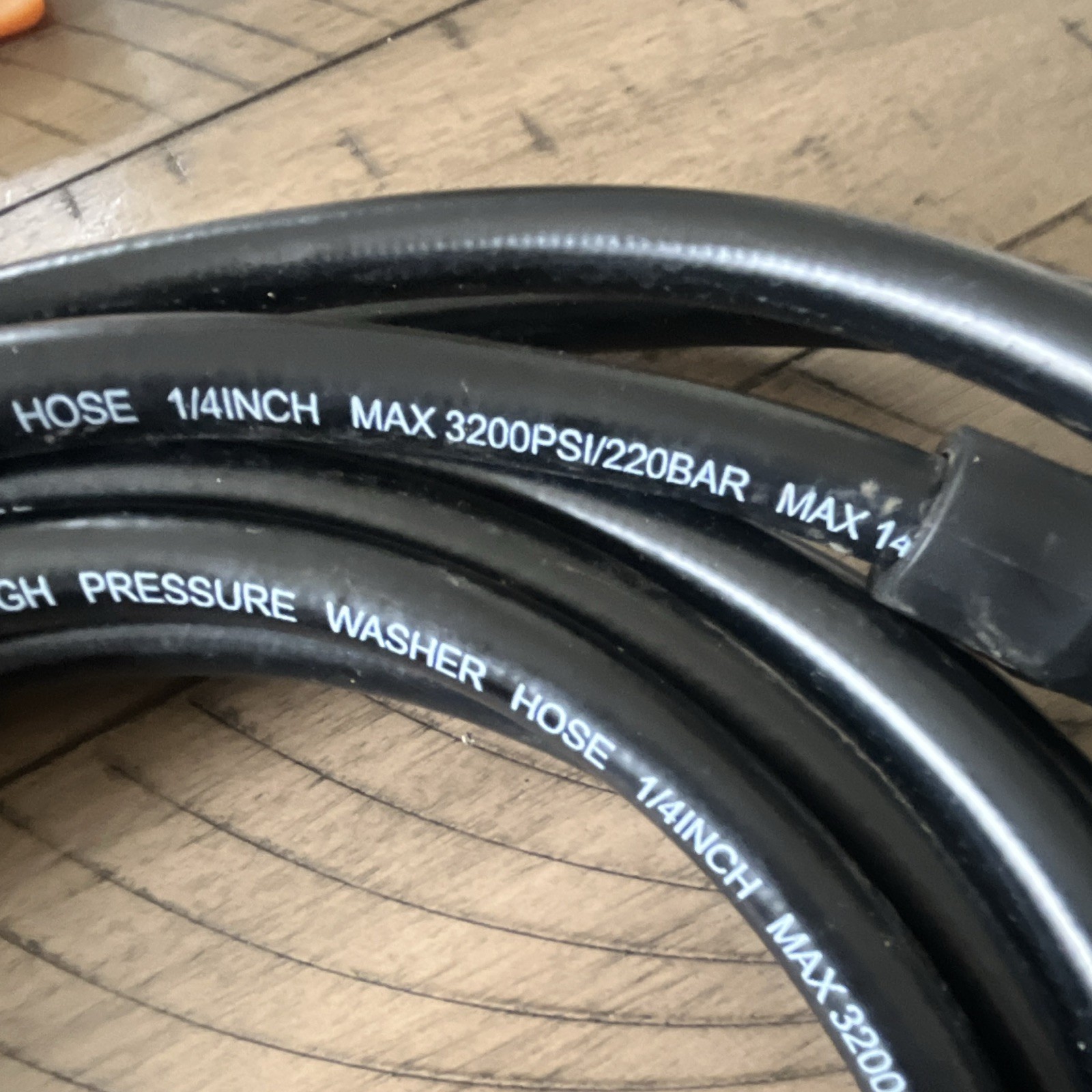 YAMATIC High Pressure Washer Hose 1/4 in 3200 PSI 220 BAR Black
