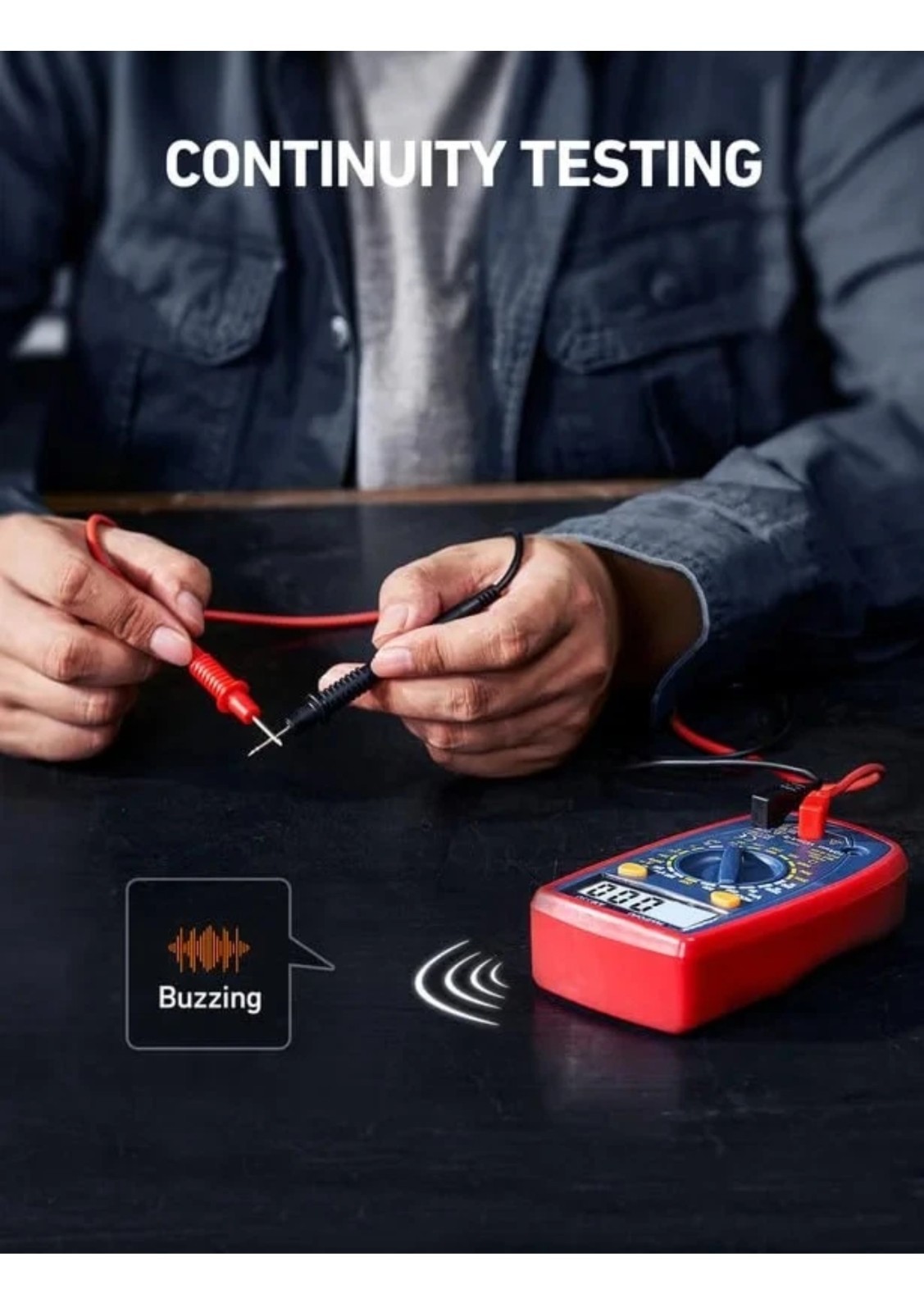 AstroAI Digital Multimeter Tester 2000 Counts with DC AC Voltmeter and Ohm Volt