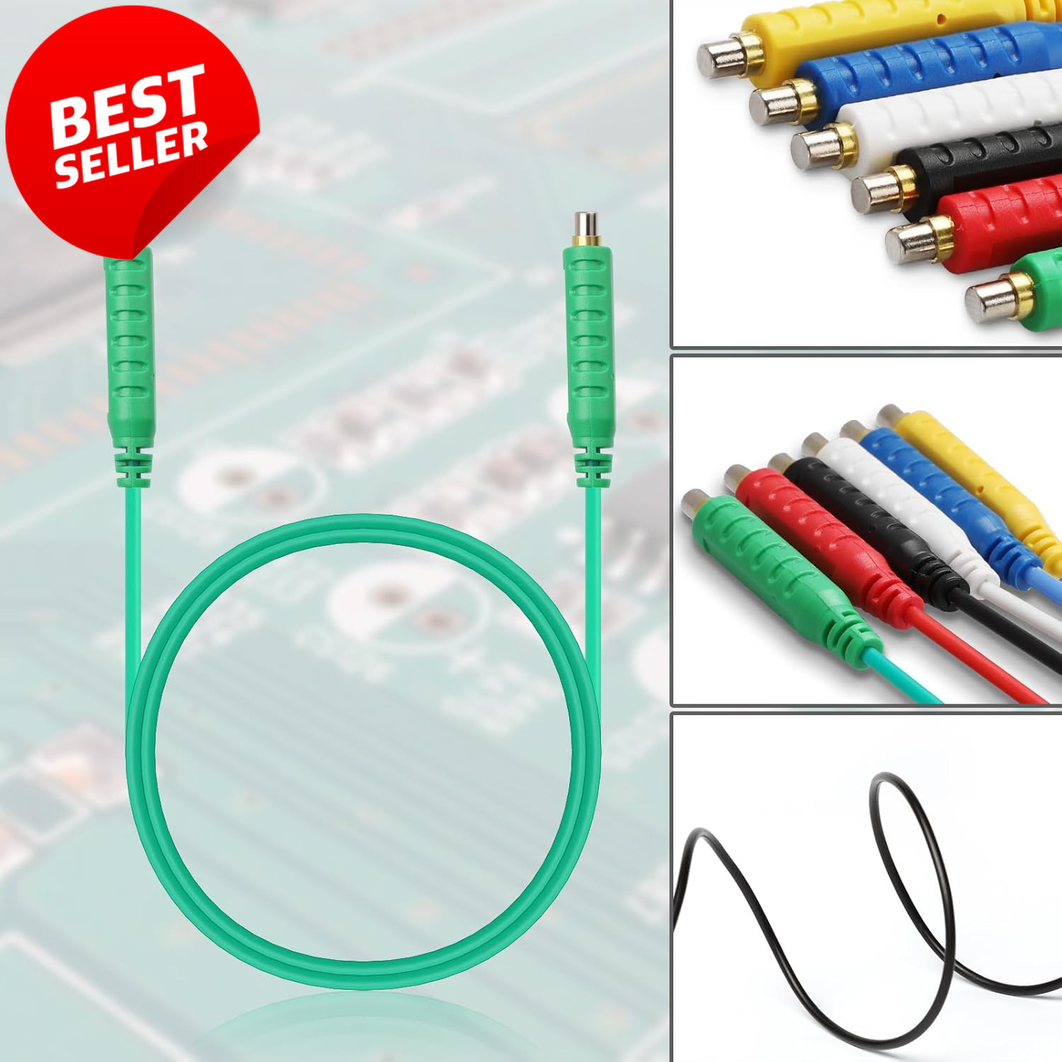 6PCS Magnetic Jumper Wires Silicone Flexible Test Leads 20AWG 30VAC 5A – US