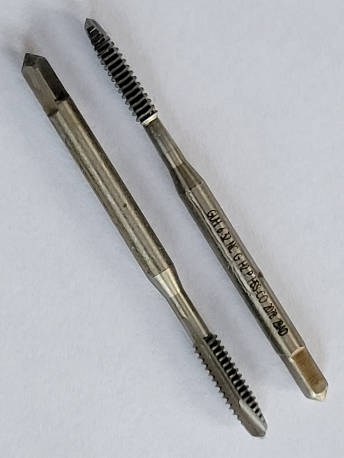 2 pcs. Guhring 6-32 NC Hand Plug Taps Cobalt GH2 2 Flute Spiral Tap NEW