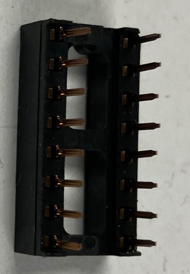 10x TI C8516-10 16-Pin IC Sockets Quality USA Made, Sturdy Pins, NEW, Shipped!