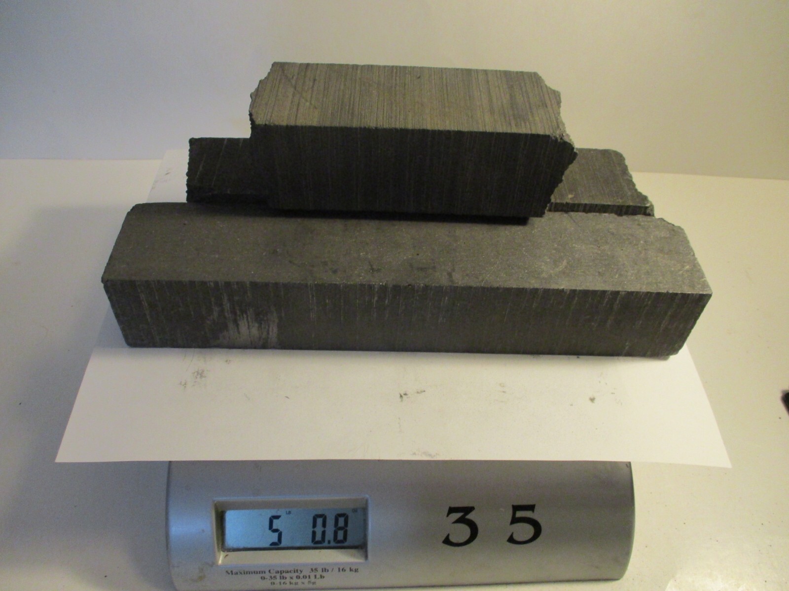 PURE GRAPHITE Raw bulk sticks bars 2×2 inch 5 Lbs 2.3 Kg for grinding, crucible