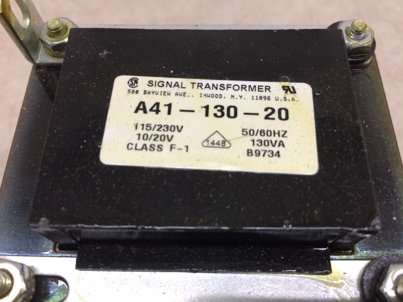 Signal Transformer A41-130-20 115/230V 10/20V 50/60Hz 130A B9734 Bel A41 Series