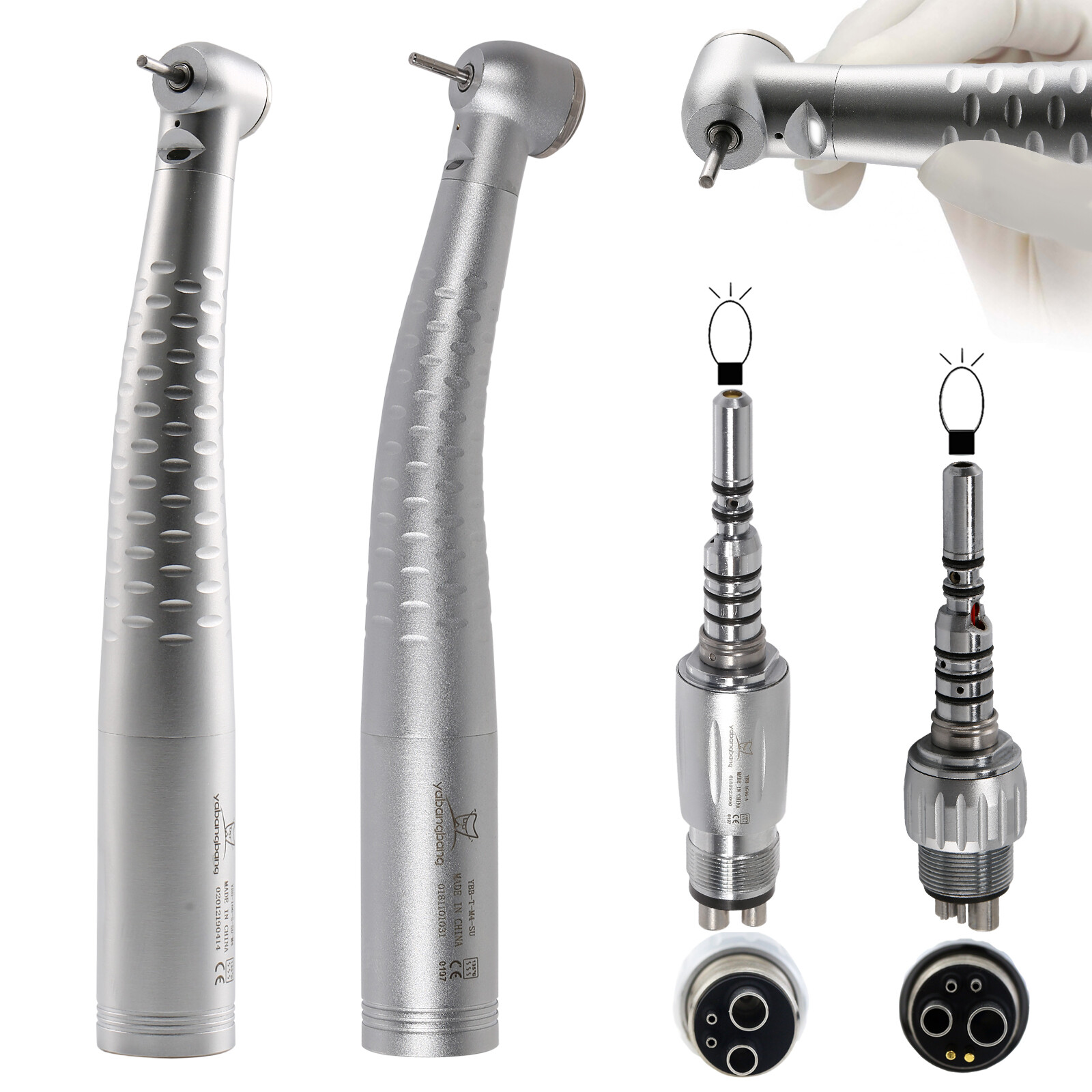 Dental Fiber Optic Handpiece High Speed Turbine Fit KaV MULTIflex LED Coupler