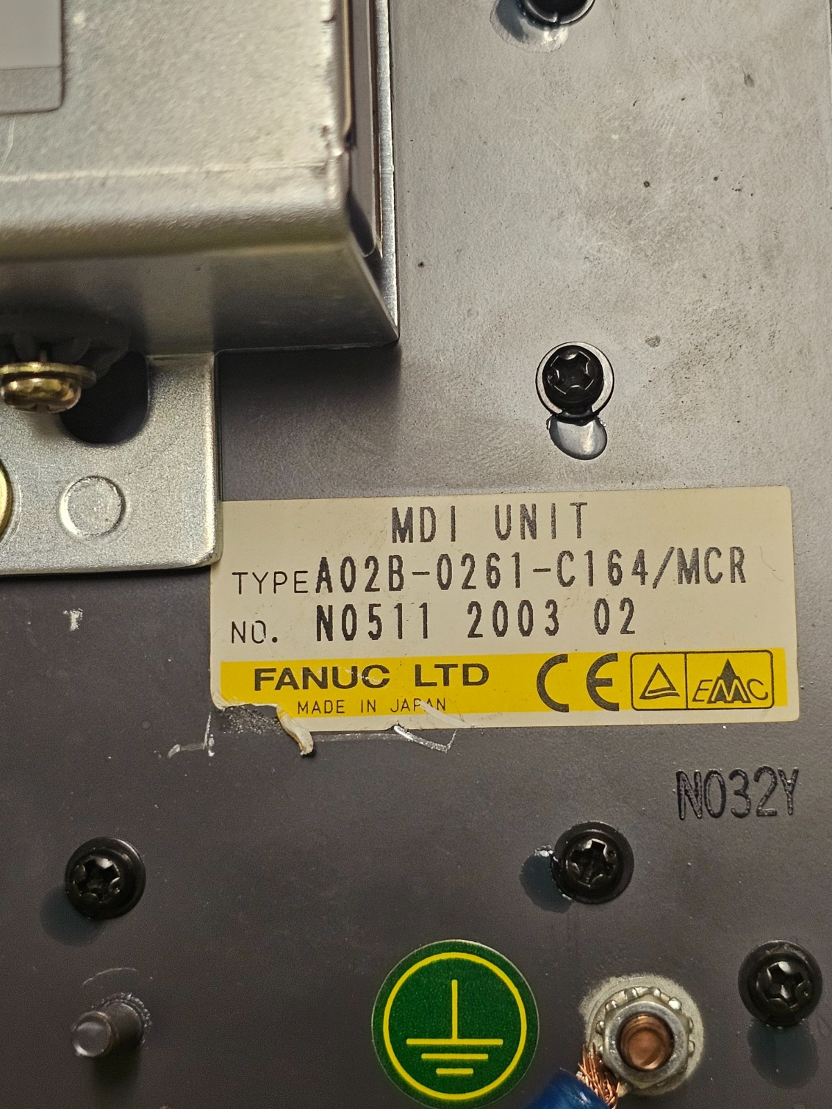 FANUC SERIES MDI UNIT N0511 A02B-0261-C164/MCR OPERATOR KEYBOARD