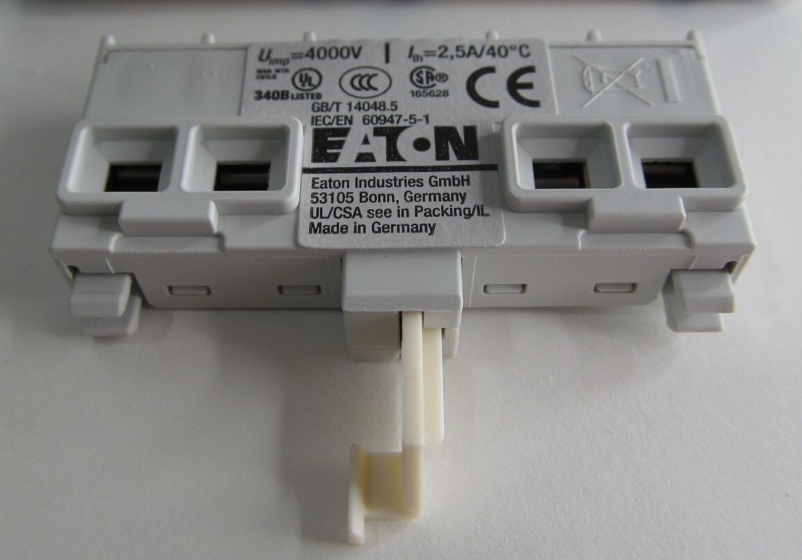 EATON MOELLER NHI-E-11-PKZ0 FRONT MOUNT AUXILIARY CONTACT 1 NO 1 NC XTPAXFA11