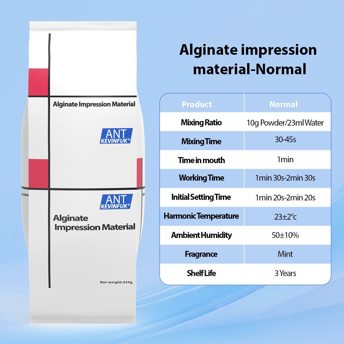6 x Dental Chromatic Normal Set Dust Free Impression Material Alginate Dental
