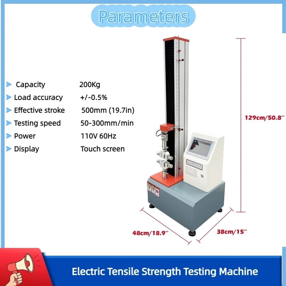 110V 200KG Electric Tensile Strength Testing Machine Tensile Strength Tester