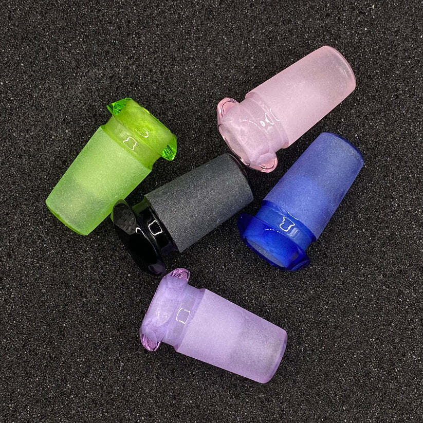 Color Faceted 14mm Male To 10mm Female Glass Adapter