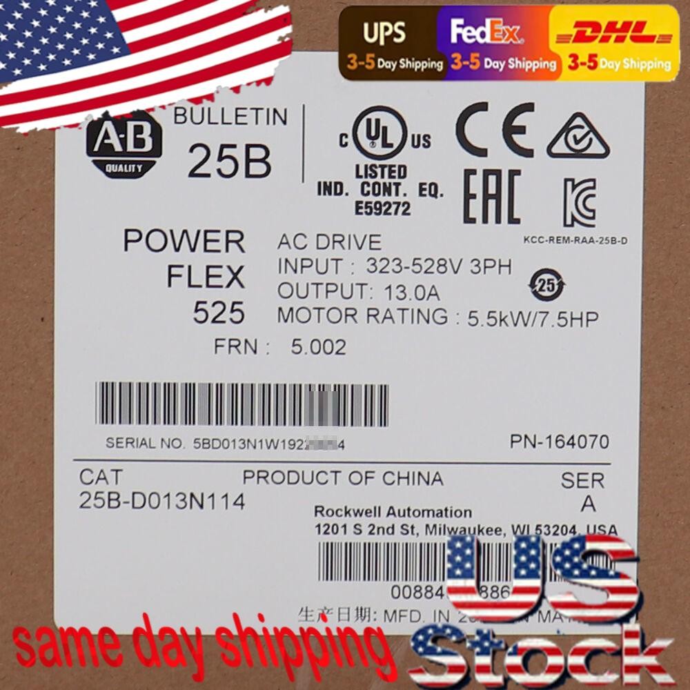 Allen-Bradley 25B-D013N114 PowerFlex 525 5.5kW 7.5Hp AC Drive Sealed