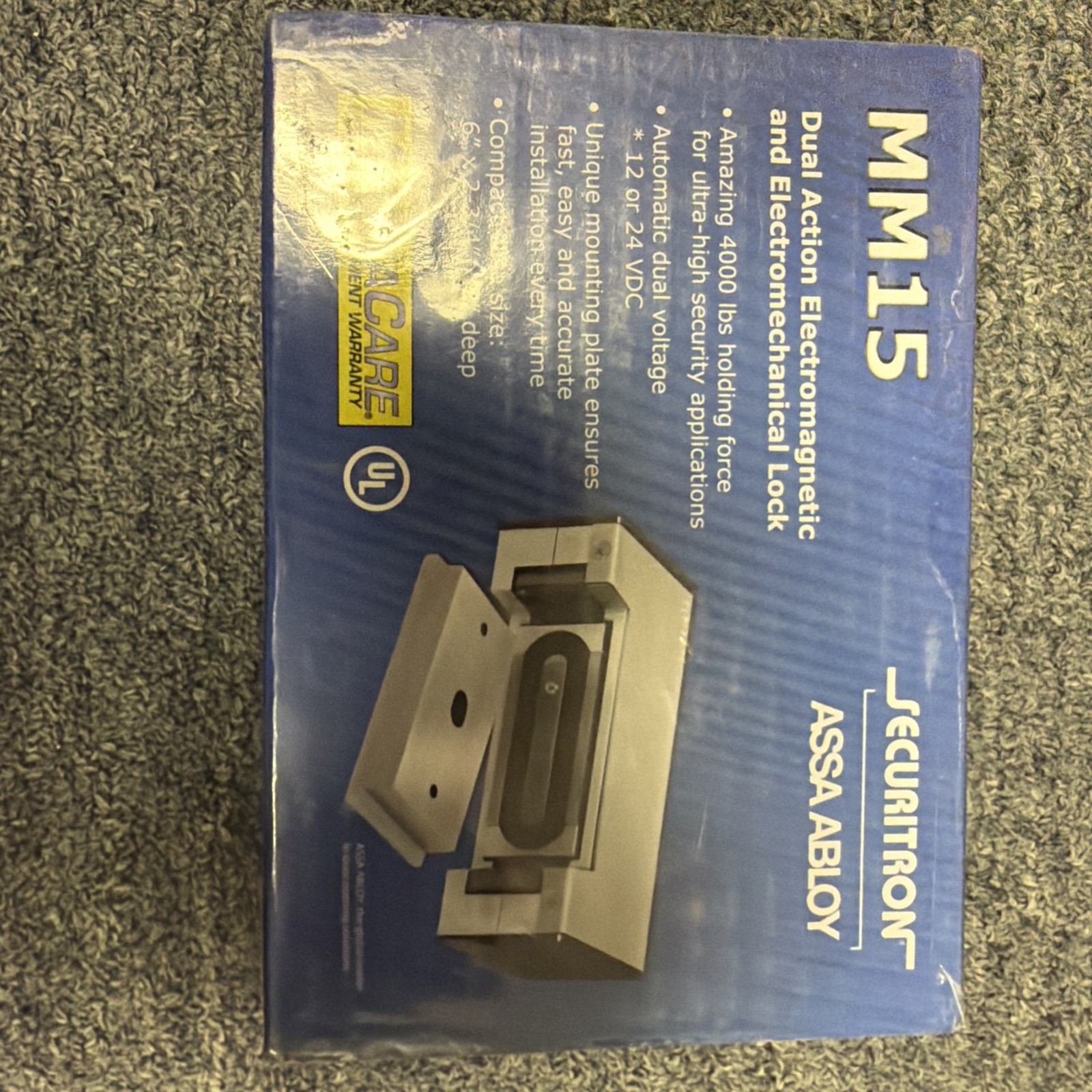 Securitron MM15 Magnetic Mechanical Lock 4,000 LBS