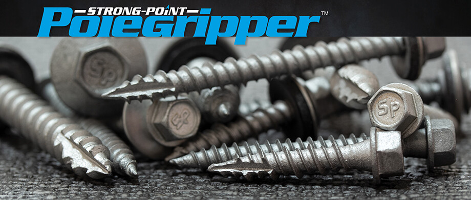 #10 Hex Rubber Washer Head PoleGripper Roofing Screws Galvanized / Coated