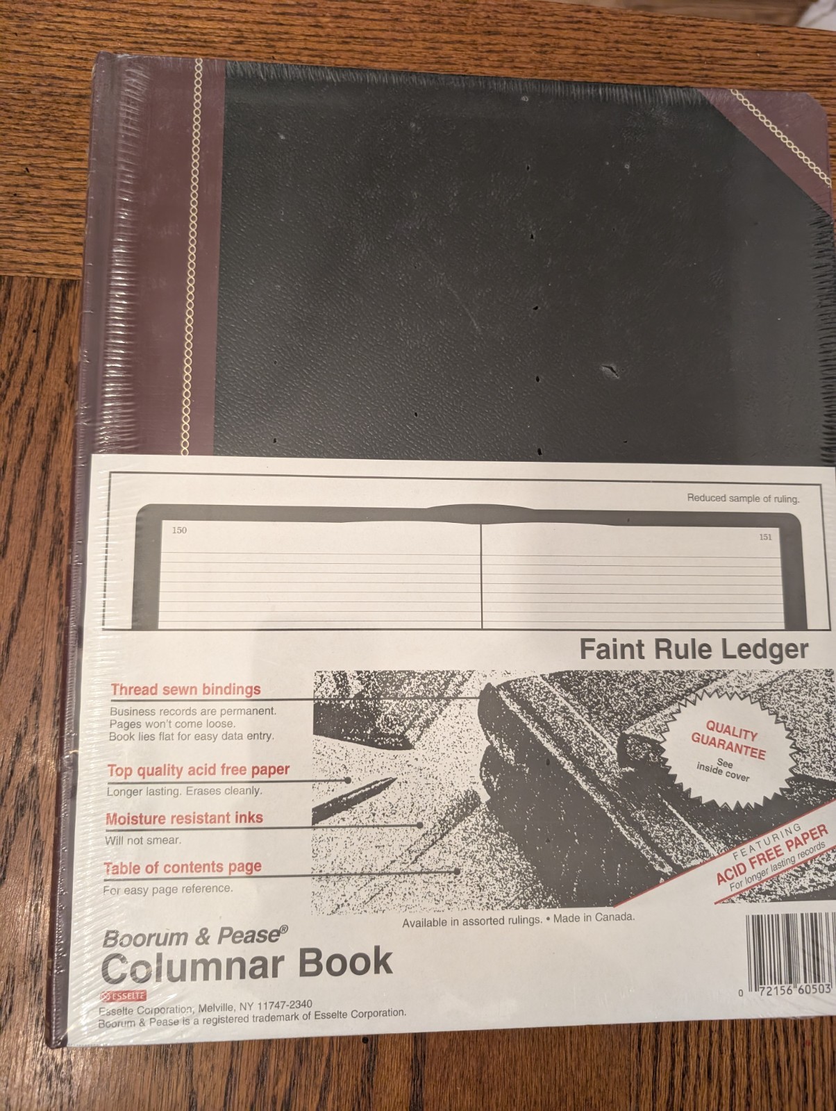 Boorum & Pease Series Columnar Book, 300 Pages, Black/Red (1602 1/2-300-F)