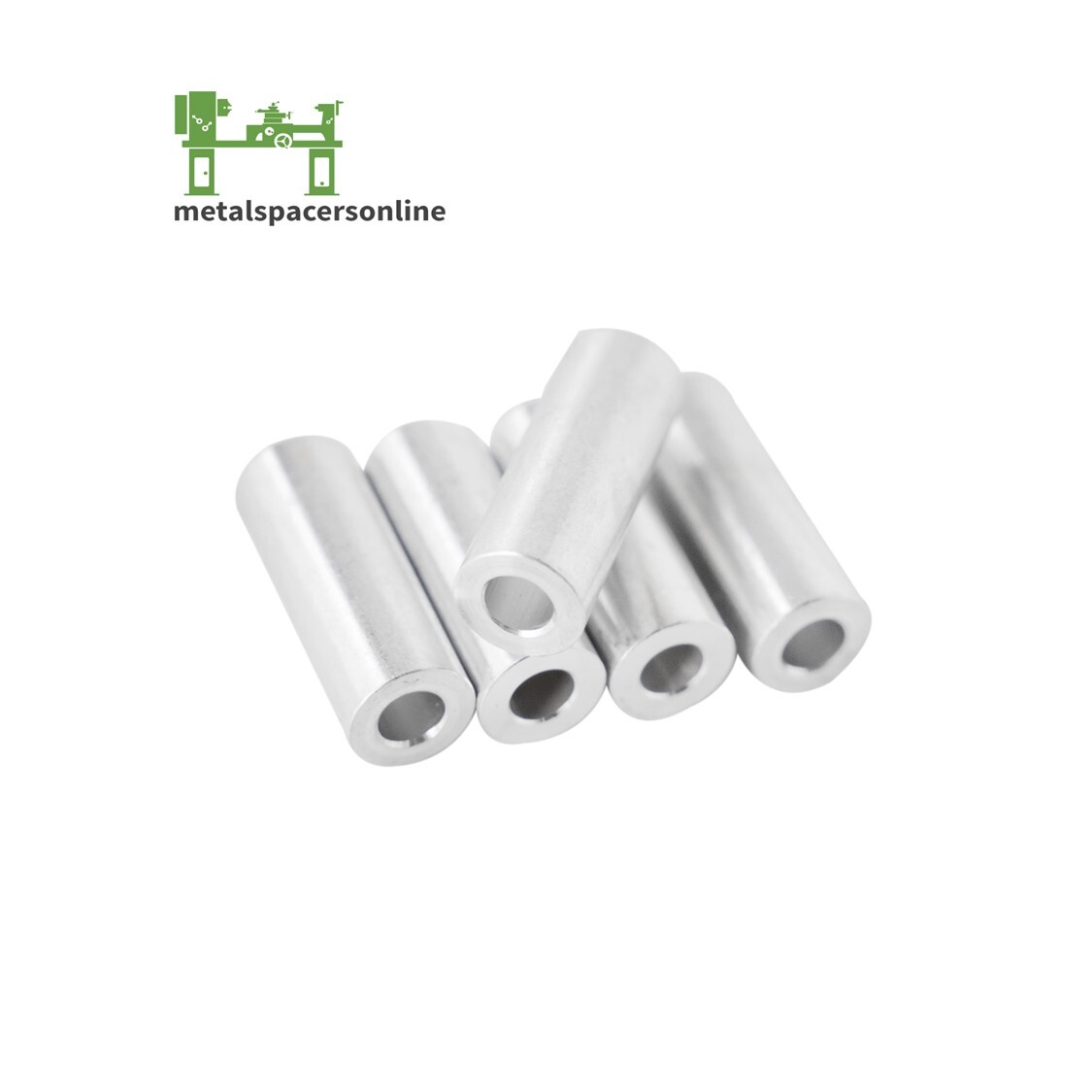 New Aluminum Spacer Bushing 3/8″ OD x 3/16″ ID–Fits M4/M5 or #8/#10 Screws