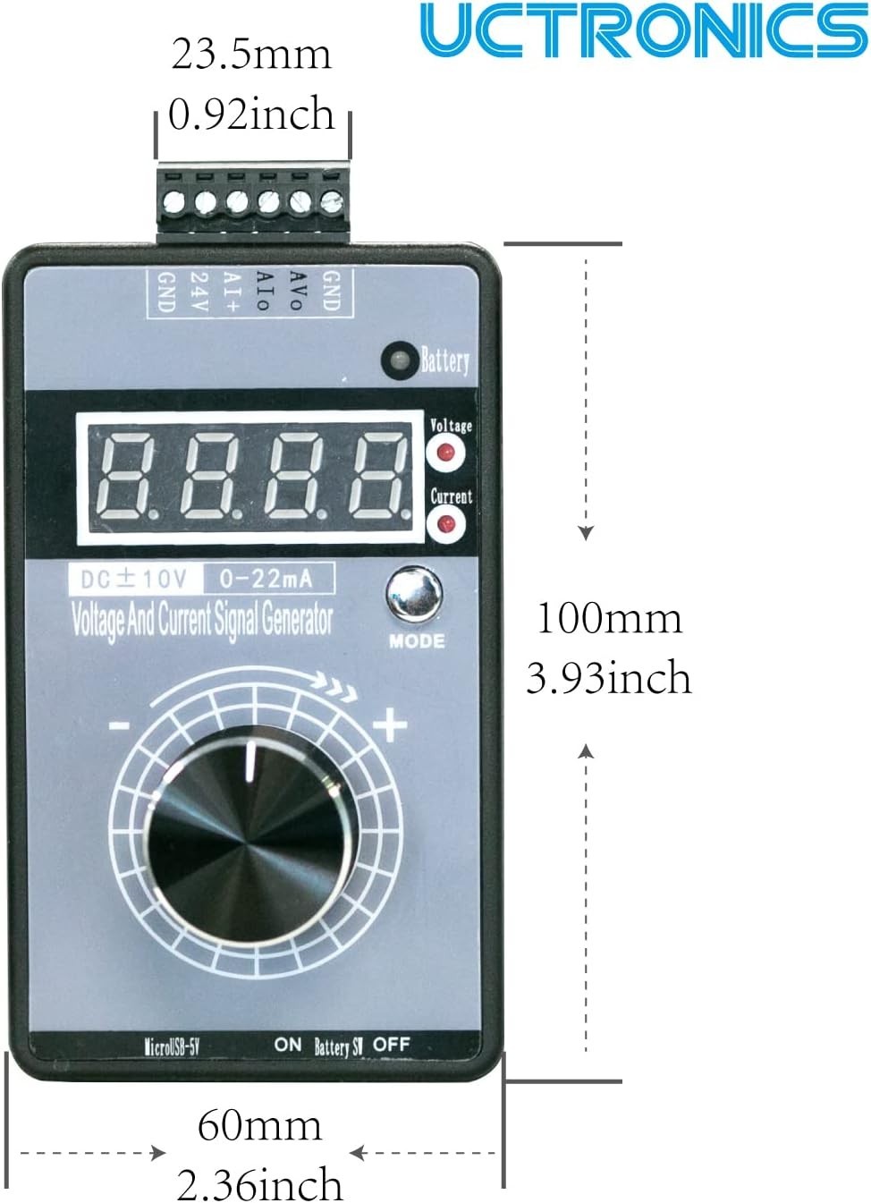 DC ±10V 0/4-20mA Current Voltage Signal Generator, USB Power Supply Interface…