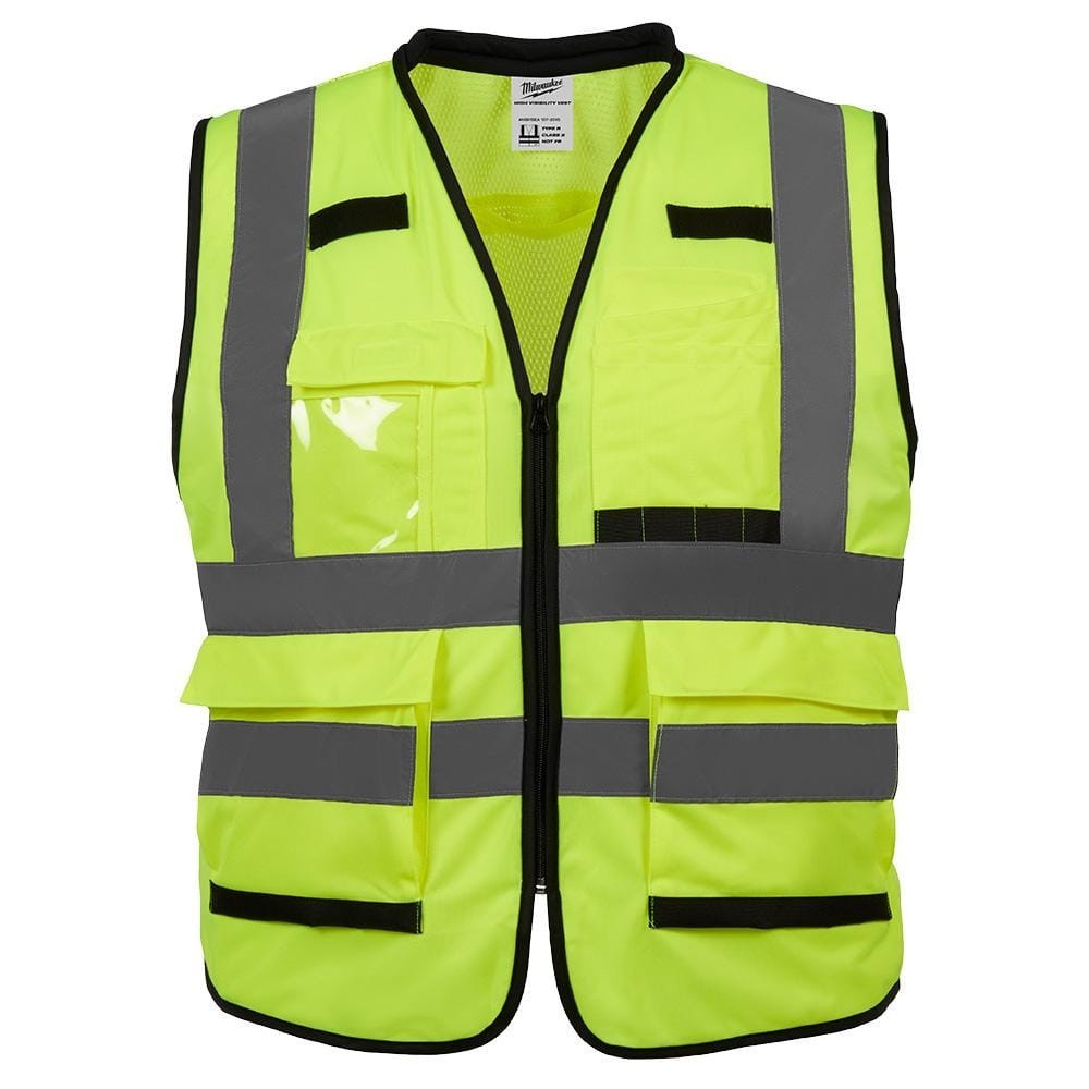 Milwaukee 48-73-5043 High Visibility Yellow Performance Safety Vest – XXL/XXXL