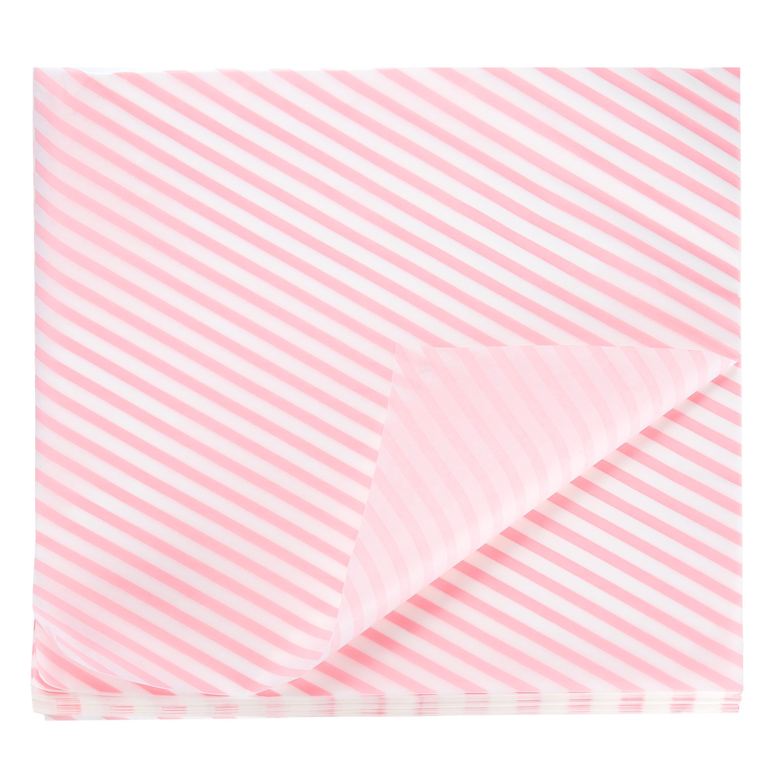 100pcs Square Stripes Dry Food Wrapping Paper 11.81″ x 11.81″ for Sandwich Pink