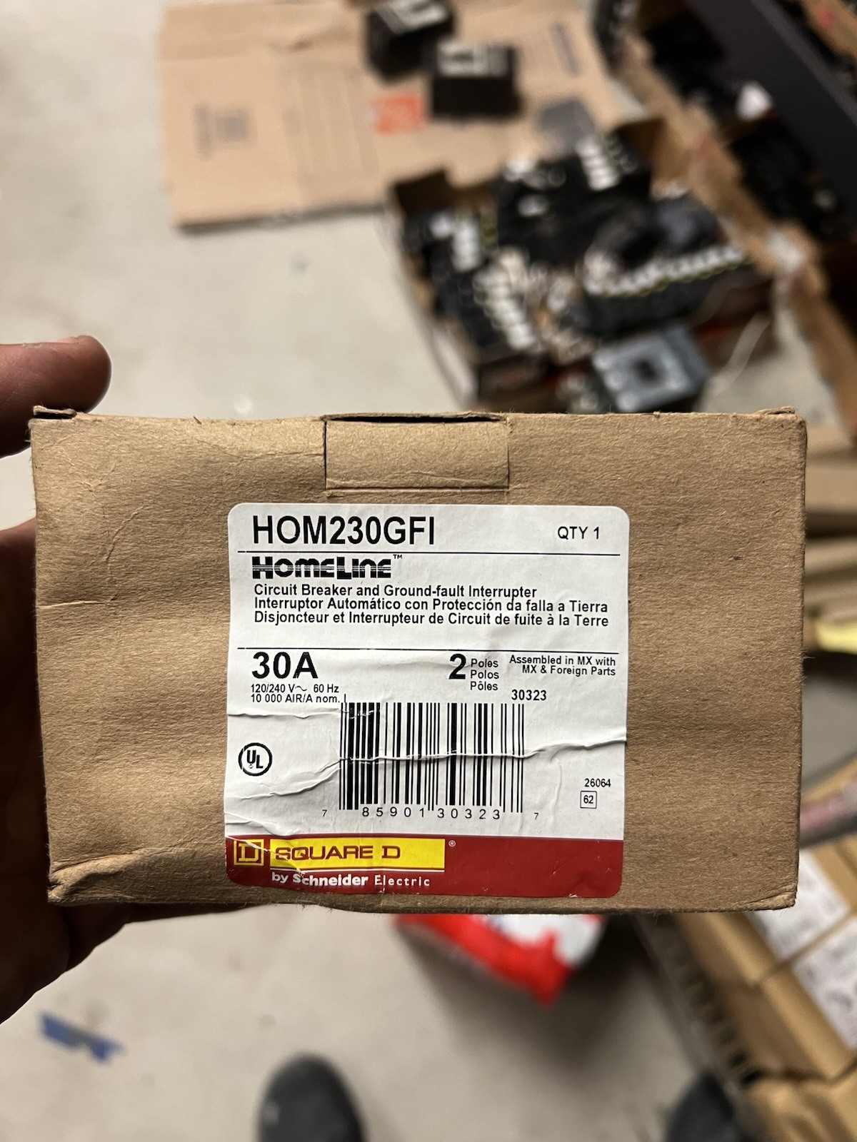 SQUARE D HOMELINE HOM230GFI HOM230GFIC 2-POLE 30A GFCI BREAKER NEW IN BOX