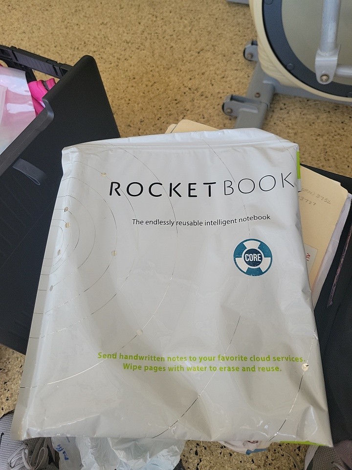 rocketbook smart reusable notebook dark blue lined