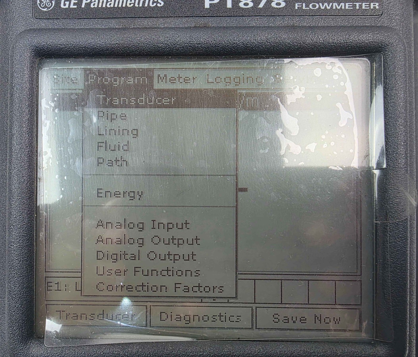 GE Panametrics PT878 Handheld Ultrasonic Flowmeter PT 878