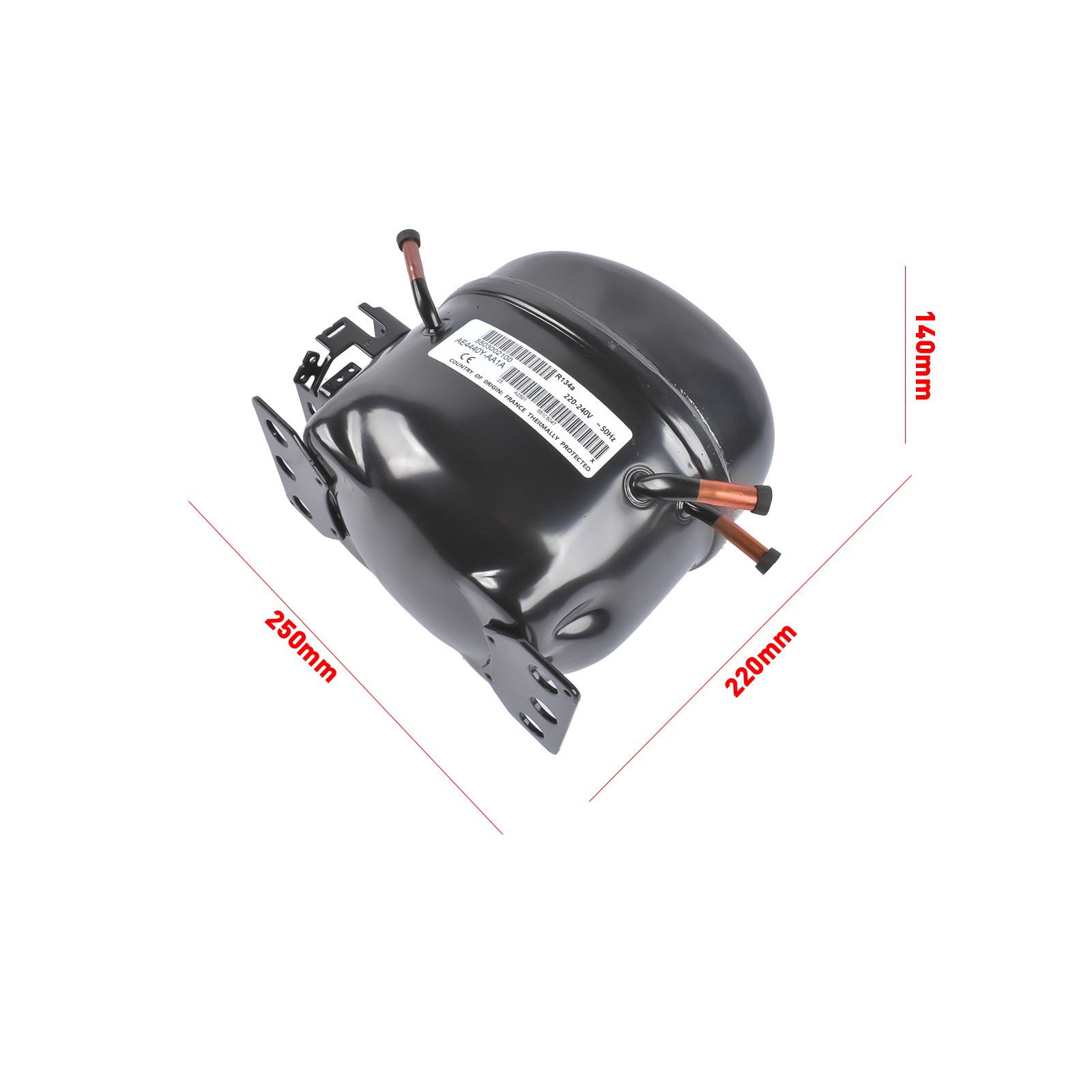 COMPRESSOR AE4440Y-AA1A 1/3HP 220-240V 50HZ BLACK AEA4440Y-AA1A FFI10HBX FF10HBX