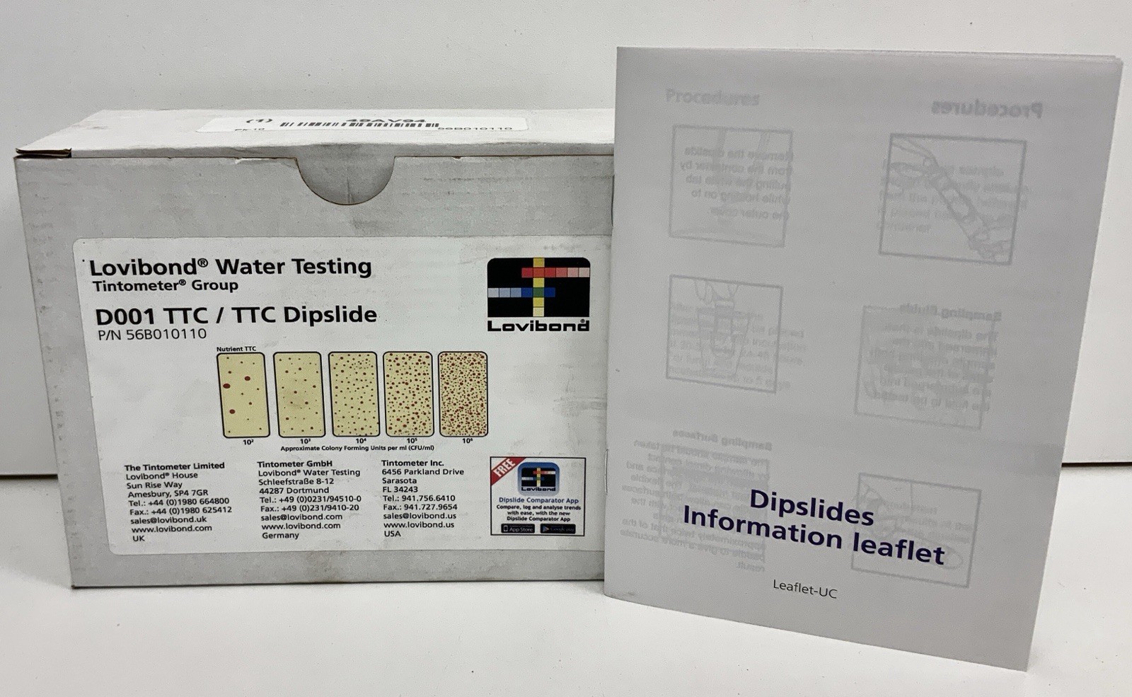 10pk Lovibond D001 TTC / TTC Dipslides 56B010110 Water Testing EXPIRED 07/2025
