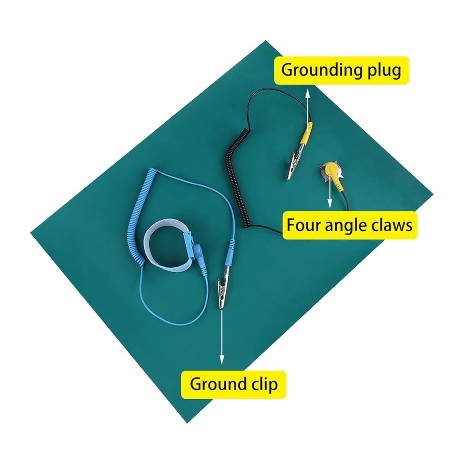 ESD Anti-Static Mat 11.8″x15.7″ with Wrist Strap for Safe Electronics Repair