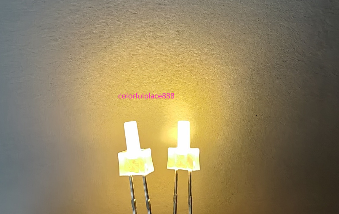 2mm Flat-Top Diffused LED Diodes Colors Red/Yellow/Blue/Green/White/Orange/Warm