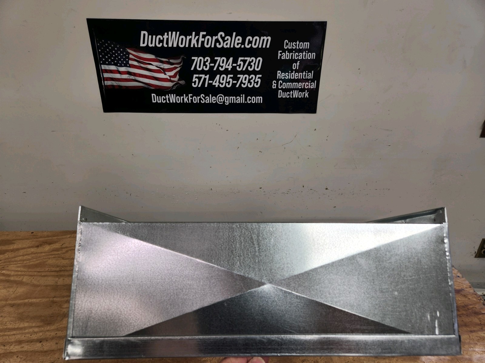 21″x21″x17″ tall furnace stand return air box duct hvac