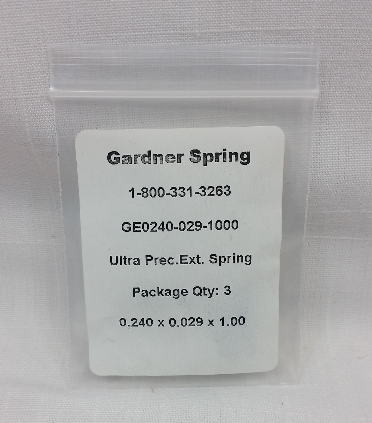 Gardner Spring 0.24″ OD, 1.74″ Max Length GE0240-029-1000 5.5 Lb/In Lot of 3