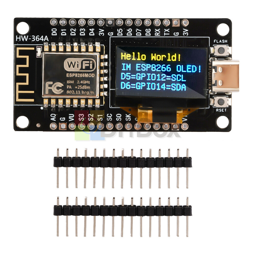 NodeMCU ESP8266 ESP-12F WiFi Development Board Module ESP 8266 with 0.96″ OLED