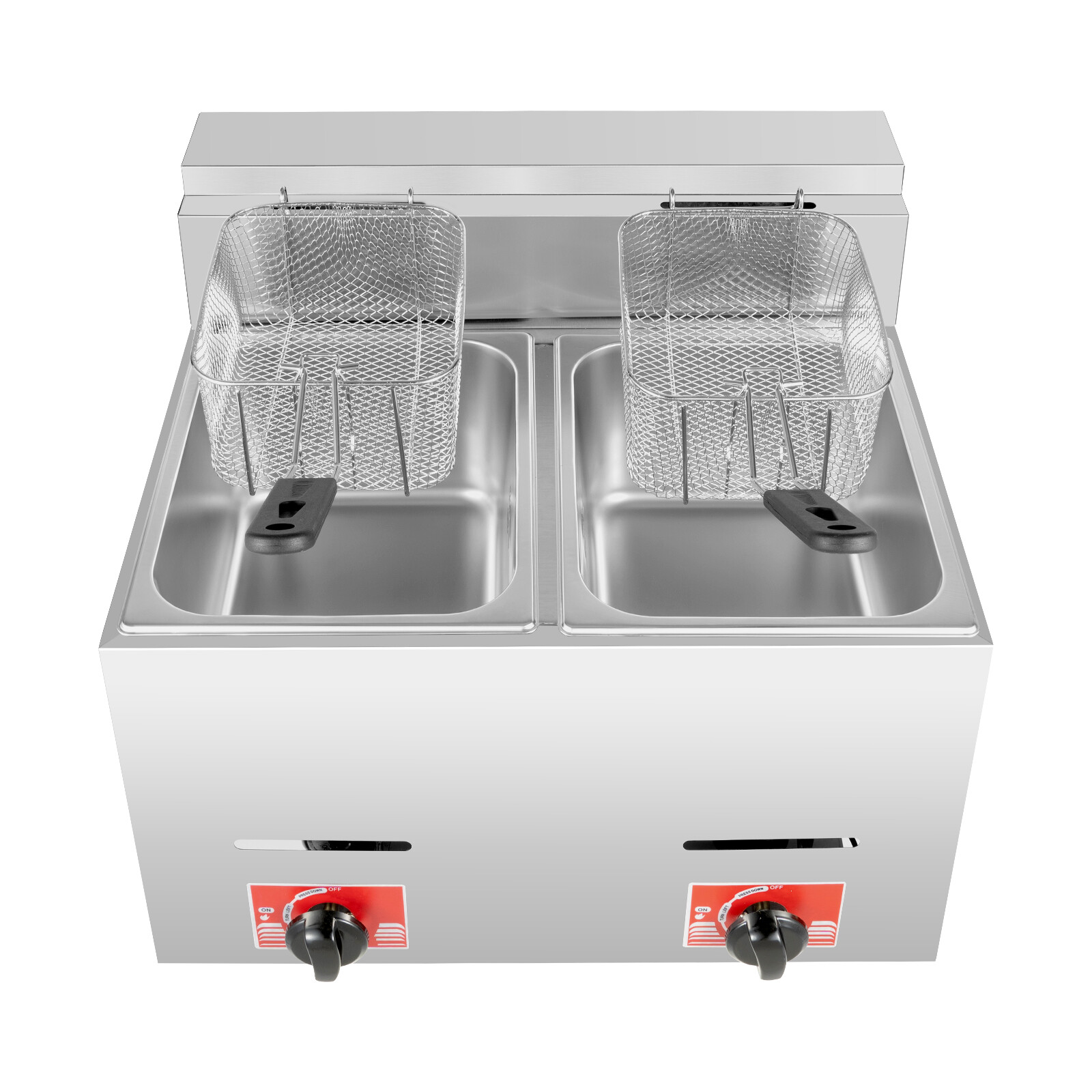 12L Commercial Propane Deep Fryer Countertop Gas Fryer & 2Baskets LPG + 2 Lids